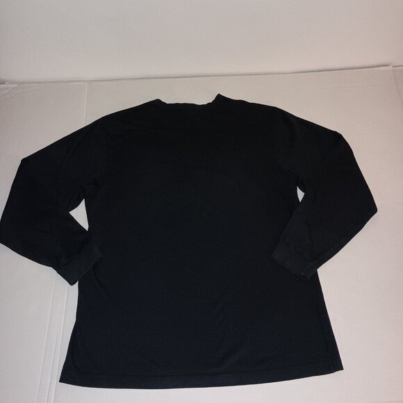 LL Bean Navy Blue Long Sleeve with Pocket Cotton T-Shirt Blue Men’s Size M Tall - Picture 7 of 14